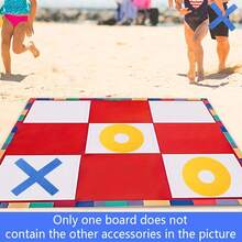 1pc Giant Tic-Tac-Toe Team Game, Interactive Multiplayer Challenge For Team Cohesion Cooperation And Fun For Family Holiday Party Interaction Outdoor Group Building Activitie(Only One Board Does Notcontain The Other Accessories In The Picture)