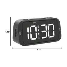 - Reloj despertador digital dual para recmara, fcil de instalar, 0 - atenuador, cargador, 5 sonidos de volumen ajustable, modo de da laboralfin de semana, repeticin, 1224 horas, - Negro - Blanco Led - Ver 10