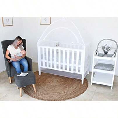 Babyhood Cot Canopy Net Large White