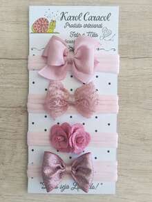 Promotion Hair Accessory Kit For Baby Girls Charming Colors - Rosé Glamour - View 3