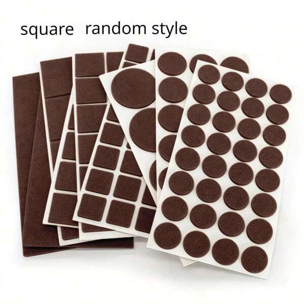 72/120-Piece Furniture Felt Pad Set - Non-Slip Chair Leg Pads To Protect Hardwood Floors, Metal Finish Furniture And Floor Protector Pads - Neutral Brown Multiple Sizes