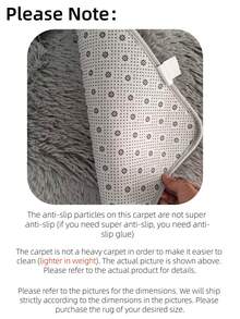 1pc Solid Color Black Fluffy Rug, Modern Polyester Non-Slip Kids Carpet, For Living Room, Bedroom ,Room Decor - Black - View 4