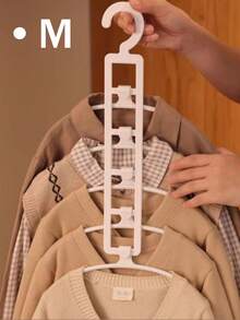 Five In One Multi-Layer Clothes Rack - Space Saving Anti Slip Foam Pad Clothes Rack, Household Clothes Hanging Rack - Detachable Multi-Layer Folding, No Trace Multi-Function Magic Hook, Space Saving Wardrobe Storage Artifact