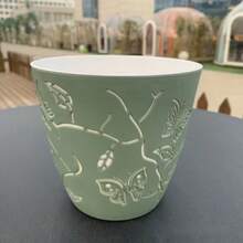 3D Embossed Cartoon Butterfly Lazy Double-Layer Plant Pots With Drainage Holes - Suitable For Indoor & Outdoor Decoration - Multicolor - View 5