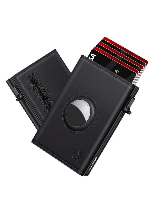 Men's Wallet Card Holder: Pop-Up Aluminum Shell, Fashion, Anti-Theft RFID Blocking, Slim, Minimalist Design, Front Pocket - 9-14 Card Capacity | ID Window | Cash Slot, Ideal Gift For Men