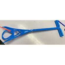 [Regalo perfecto para las vacaciones: Herramienta para calcetines] Herramienta para calcetines de plástico azul de fácil agarre con base de soporte para personas mayores, embarazadas y discapacitadas - Regalo perfecto para Acción de Gracias y Navidad