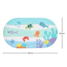 Buba Rainbow Dino Seabed Non-Slip Children's Bath Mat With Suction Cups - 淺藍色 - 查看 5