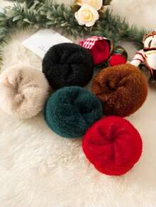 5 Pairs Fluffy Christmas Socks For Women, Mid-Calf, Warm Lining, Suitable For Autumn/Winter, Home & New Year Floor Socks - 彩色 - 查看 7