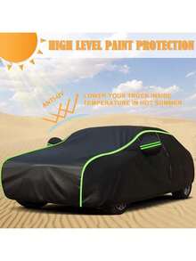 VEKENSEE Cubierta de Coche Impermeable, 530x200x150CM Funda para Coche Exterior Coberturas Completas con Tira Reflectante Cubre Coche Protector de Sol - 1 - Ver 2