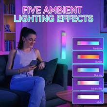 ضوء خزانة مغناطيسي قابل للشحن بمنفذ USB من سبيكة الألومنيوم، ضوء ليلي بمستشعر حركة RGB، وضعي إضاءة ملونة وإضاءة دافئة، قابل للتعتيم، مناسب لإضاءة غرفة النوم والمطبخ والممرات