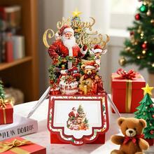 1pc 3D Pop-Up Christmas Greeting Card - Multicolor - View 6