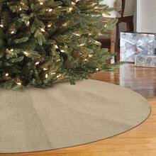 Burlap Chrismtas Tree Skirt, 36 Inches Fall Decorations Tree Ornaments, Linen Farmhouse Rustic Tree Boho Thanksgiving Day Xmas Tree Decor