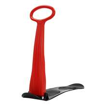 3-Pack HDPE Snow Scooters With Triple Track Base, 176LB Capacity & -22°F Cold Resistance, Foldable Ski Sleds For Kids 5+ - Red - View 10