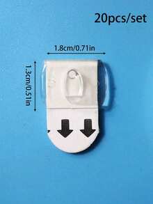 20pcs, Mini Sticky Hook, Removable Traceless Decorative Filament Hook, Sticky Wall Hook, Indoor/Outdoor Mini Light Clip, Multi-Purpose Clip, Suitable For Valentine's Day, New Year Decoration Hanging Display