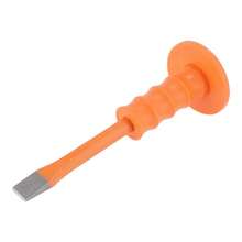 Cincel de corte frío 7/8 x 10 pulgadas modelo SW-13505 acero templado grip antideslizante herramienta trabajo profesional albañilería carpintería accesorios construcción robustez precisión larga vida útil diseño ergonómico funcionalidad - Naranja - Ver 2