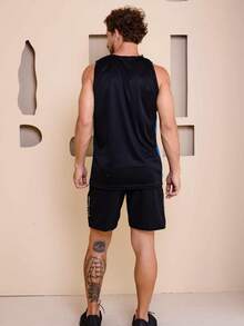 Men's Sublimated Grade Breathable Tank Top For Workout Gym Simple Summer Regular Fit No Halloween - 青碧色 - 查看 2