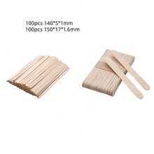 50/100 件一次性木制脱毛蜡棒女士身体脱毛刮刀涂抹器木制美容工具、美发产品及理发店美容旅行必备品 - 彩色 - 查看 20