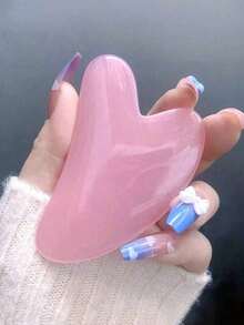 1 /2 Facial Beauty Massage Tool Set, Made Of Resin, Including Roller Massager And Scraper, Suitable For Body And Back, And Available In Pink/White.