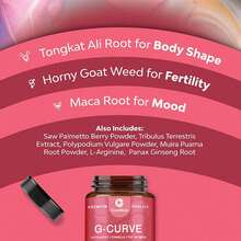 BUPORAI G-Curve - Para Caderas, Muslos Y Busto Más Voluminosos - Equilibrio Hormonal, Elasticidad De La Piel Y Soporte Para Modelar El Cuerpo - 120 Unidades - Una botella - Etapa de prueba - Ver 4