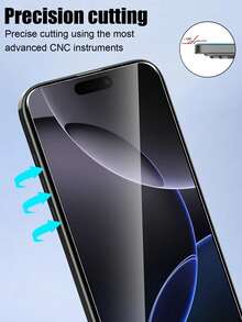 4pcs Full Coverage High Definition Tempered Glass Screen Protector, Compatible With IPhone 7/ 8/ 7PLUS/ 8PLUS/ XR/ 11 /12 /12Pro /13/ 14 /13Pro /14Pro /15 /15Pro/ 12mini /13mini/ X /XS/ 11Pro/ Xsmas /11promax /12Promax /13Promax/ 14plus /14Promax/ 15plus/ 15Promax/ 16 /16PLUS/ 16PRO /16PROMAX - Clear - View 5