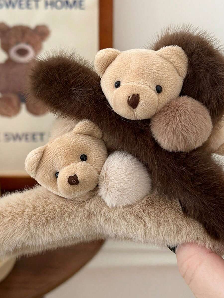 Pinces à cheveux design mignon de dessin animé, clips à cheveux polyvalents et décontractés, accessoires capillaires d'hiver, élégante pince à cheveux d'hiver