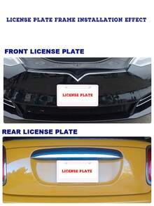 1pc Pink Checkered Pattern Aluminum License Plate Frame 6x12 Inches With Screw Kit, Retro And Cute Car Decoration Auto Enthusiasts, Fun And Novelty Design, Universal Standard Size US Vehicle Plates - 12x6 Inch - View 5