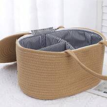 1 chiếc giỏ đựng đồ đan kiểu Bohemian có tay cầm bện, túi xách gấp gọn dung tích lớn với lớp lót có thể tháo rời, hoàn hảo để sắp xếp nhà cửa, du lịch, trang trí phòng ngủ, phòng khách, hộp đựng đan kiểu Boho có tay cầm dùng để đựng đồ chơi, quần áo, sách vở. - Nhiều màu - Xem 4