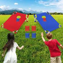 Kids Portable Beanbag Toss Game Set, Includes 1 Foldable Toss Board And 6 Beanbags, Outdoor Lawn Beach Camping Throwing Game, Family Interactive Multi-Player Leisure Toy, Suitable For Birthday Party Gifts For Boys And Girls 3+ Years Old (Accessory Colors Random) - Multicolor - View 6