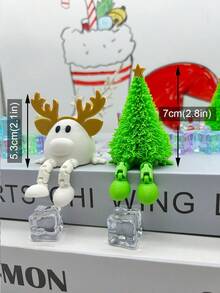 3D Printed Christmas Decorations, Plastic Christmas Tree Ornaments, Christmas Snowman & Reindeer, Christmas Tree With Stars, Desktop Christmas Tree, Movable Joint Christmas Tree, Snowman Shaped Christmas Reindeer, Suitable For Bookshelf, Home, Office Desk, Cafe, Holidays, Parties, Christmas Gifts, Home Decor, Best Gift For Friends - Multicolor - View 13