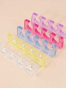 2个装硅胶趾间分离器，采用柔软灵活的硅胶材质，适用于涂抹指甲油和修脚。 - 彩色 - 查看 1