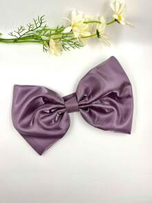 Bow Collar, Extra-Large Bow Neck Hair Tie, Headpiece, And Satin Neck Chain – Suitable As Cosplay & Comic Convention Outfit Accessories For Ladies - 深洋紫色 - 查看 8