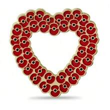 Abzeichen zum Gedenktag in Großbritannien, rote Emaille Mohnblumen Kranz Brosche, Schul- und Bürozubehör, Hemden, Jacken, Schmuck, Halloween Kleidung, Anstecker, lustige und süße Geschenke für Lehrer, Halloween Accessoires, Lehrertags Kostümzubehör, Taschenanhänger