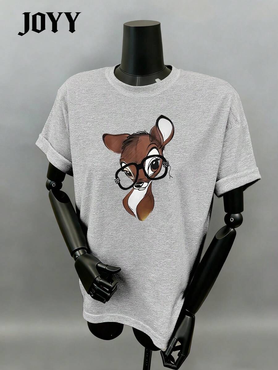 JOYY Women's Vintage Shirt, Shirt, World Magic Kingdom Shirt, Birthday Party Gift T-Shirt Spring And Summer Wear - Light Grey - View 1