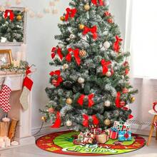 Tree Skirt  Merry Tree Collar Soft Farmhouse Xmas Holiday Decoration 36 INCHES