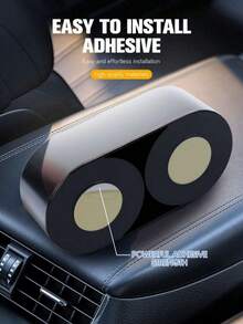 Carsun Car Cup Holder, Water Cup Storage Box, Sturdy Non-Slip, Adhesive Backing, Dual Cup Holders, Suitable For Car Dashboard - Black - View 4
