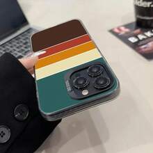 70s Vintage Retro Stripes Designed Phone Case Matte Colored Silver Covercompatible With  15 14 16 13 12 11 Pro Max Plus XS X Shockproof Har,Covercompatible With  17 Case,  17 Pro Case,  17 Pro Max Case - Black9 - Xem 12