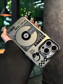 复古CD/DVD图案手机壳，趣味设计，CD图案，时尚配件，防震创意手机壳，节日礼物，礼品，兼容 7、8、X、XS、XR、11、12、13、14、15、16 Pro Max - 时尚设计，兼容三星A33(5G)/A32(4G)/A52(5G/4G兼容)/S20FE/S21FE/A14(4G/5G兼容)/S23/S23 Plus/S23 Ultra/S23 FE/A55 5G/S24/S24 Plus/S24 Ultra/A05/A05s，兼容Hot 30、Note 30、Note 40 4G、Note 40 Pro、Note 40 Pro 5G、Smart 8、Hot 40 Pro - 灰色 - 查看 3
