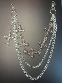 交叉裤链、钱包链、复古链、双层链、嘻哈朋克风、牛仔裤链、口袋链、男士钥匙链