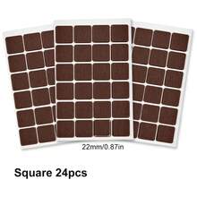 72/120 件家具毛毡垫套装 - 防滑椅腿垫,用于保护硬木地板、金属饰面家具和地板保护垫 - 中性棕色,多种尺寸 - 棕色 - 查看 12