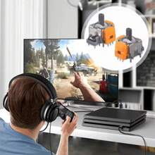 VAORLO 10-Pack 3D Hall Effect Joysticks High-Precision Anti-Drift Thumbstick Module Repair Parts Adjustable Compatible With P4/P5/X/S/Switch Pro