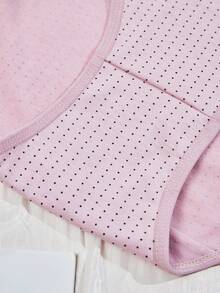 5pcs/Pack Women Plus Size High Waist Polka Dot Comfortable Underwear - Multicolor - View 7