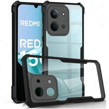 Ốp lưng điện thoại di động Acrylic 3 trong 1 MỚI cho Redmi 15C + Kính cường lực Kunlun Glass + Phim bảo vệ ống kính - màu đen - Xem 3