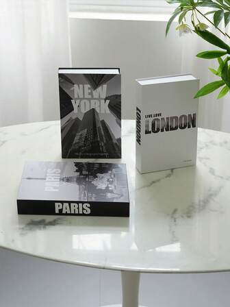 3pcs/1pc Foldable Fake Books, Luxury Decorative Simulation Books Set For Showroom, Coffee Table, Villa, Hotel, Home Decor, Photography