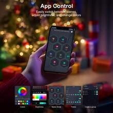 Smart Fairy String Lights, 16.4/33/66 Ft Color Changing Christmas Tree Decorative Lights, Music Synchronization, APP Control And Remote Control, Suitable For Indoor, Outdoor, Halloween, Christmas, Holiday Party Decorations, More Discounts For Multiple Pieces - 皮革燈串 - 查看 2