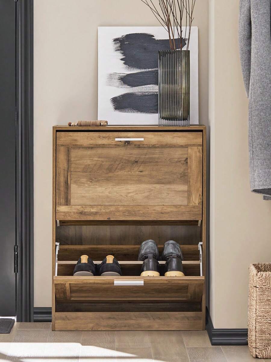 SoBuy Shoe Cabinet FSR137-F - Brown - View 1