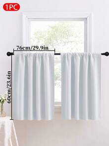 1pc Solid Color Blackout Curtain, Modern Minimalist Home Shading, Heat Insulation Kitchen Curtain, Suitable For Living Room, Bedroom, Kitchen, Home Decor, Room Decoration - Multicolor - View 30