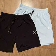 Hurley Men's Athletic Shorts, Regular Fit, Drawstring, Pocket, Sports - Baby Blue - View 2