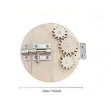 Holz-Beschäftigungsbrett Aktivitätsbrett DIY-Zubehör, geeignet für selbstgemachte Intelligenzrequisiten zur Fingerfertigkeit, Bewegungsförderung für Senioren mit Demenz, Autismus-Lebenstraining-Board - Verschiedenfarbig - Übersicht 18