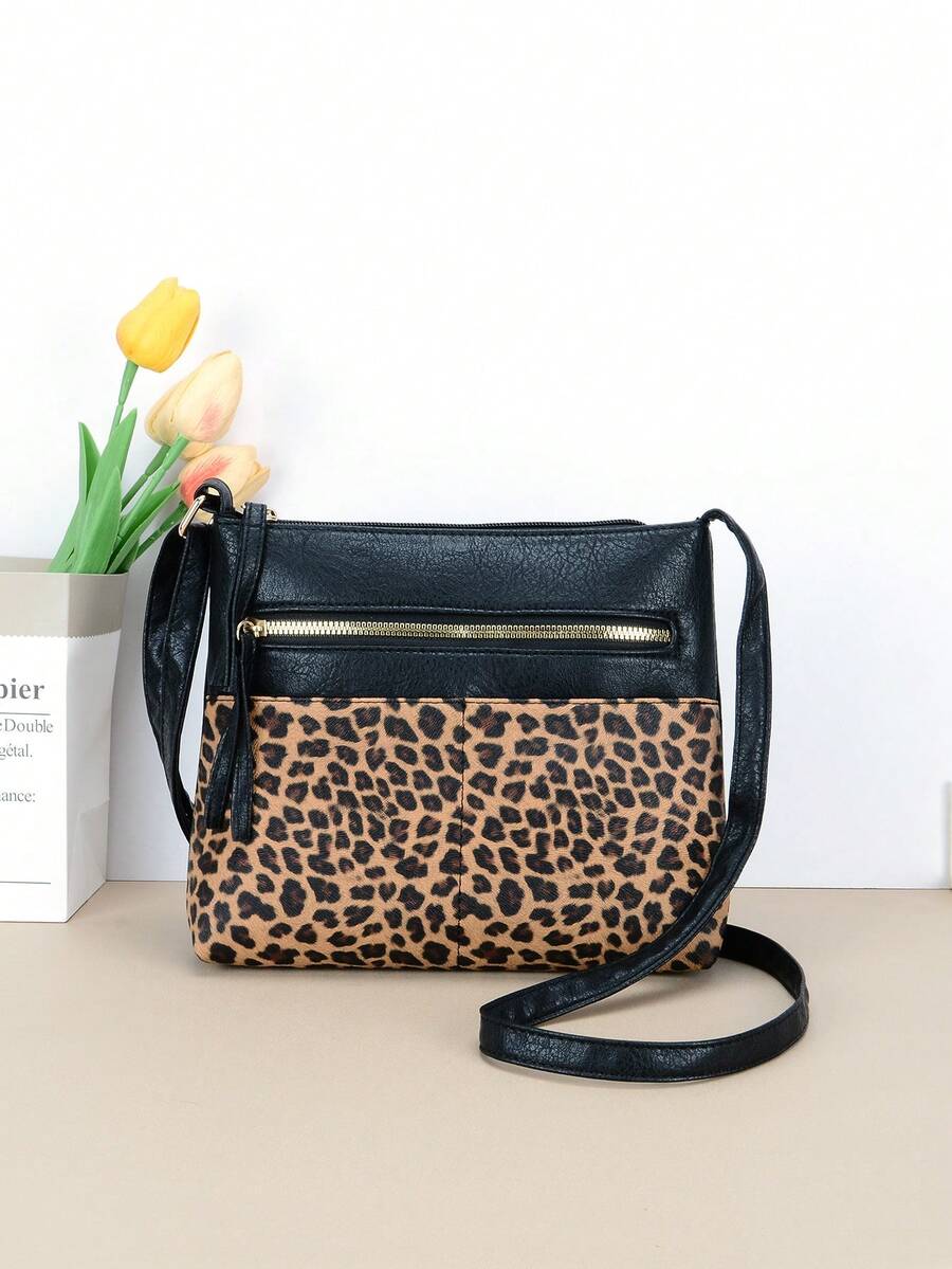 حقيبة كتف نسائية ذات طبعة حيوانية عتيقة للهدايا، حقيبة كاجوال بنمط بقري للاستخدام اليومي، حقائب يد نسائية مع معصم