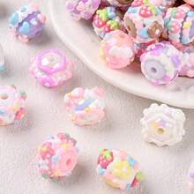 15/30颗Y2K可爱系列亚克力手绘珠子，手链项链制作散珠，花朵/水果/爱心/卡通图案随机混搭，DIY钥匙扣、手机挂绳、包包链、手工材料 - 多色-1 - 查看 2
